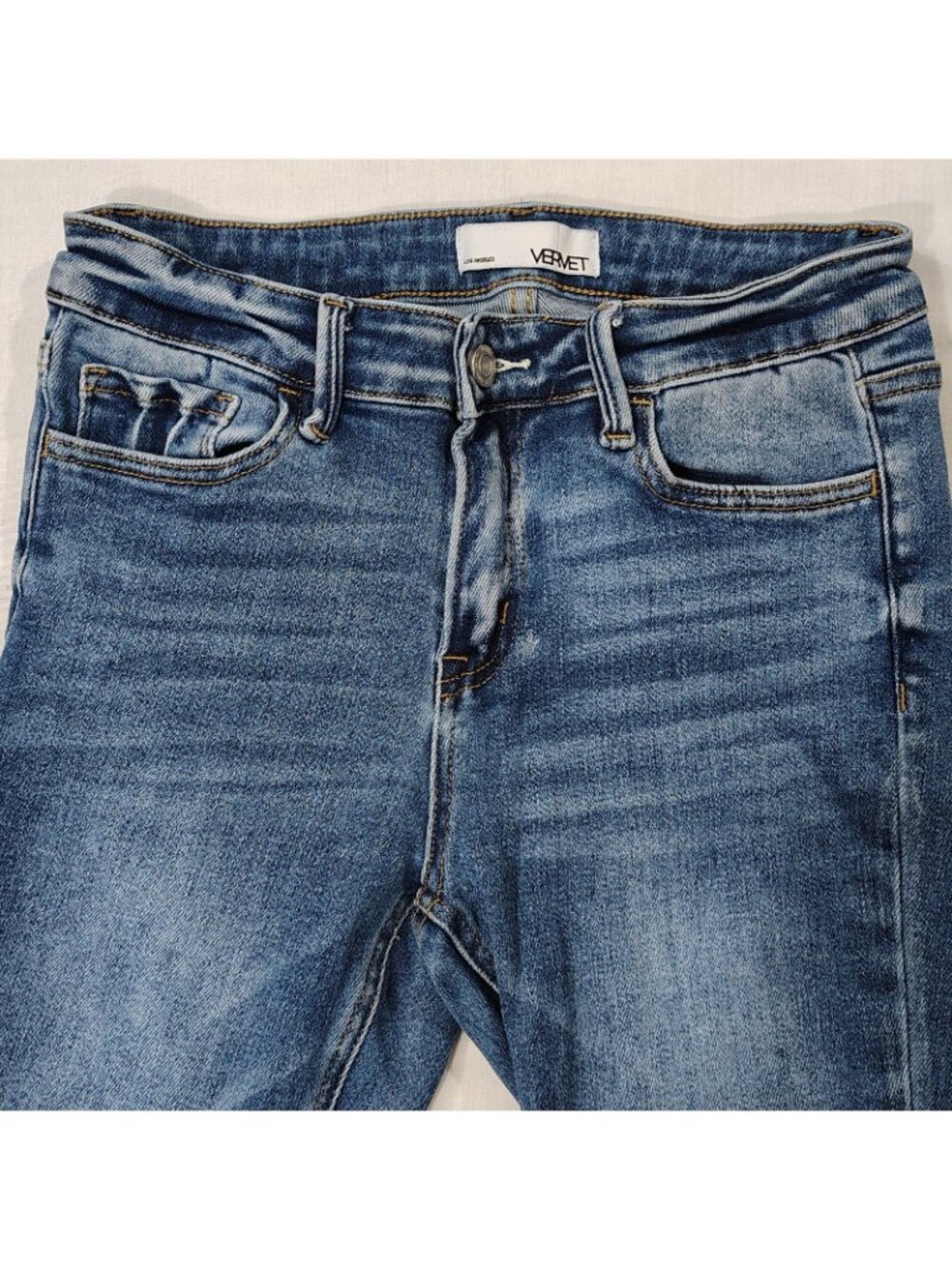 Vervet Los Angeles Skinny Jeans Womens Size 27 Mid Rise Denim Medium Wash Blue - Picture 8 of 16